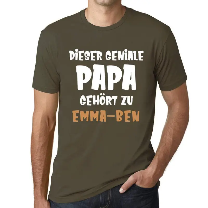 Men’s ‘Dieser Geniale Papa Gehört Zu Mir’ T-Shirt – Playful Fatherhood Gift Tee
