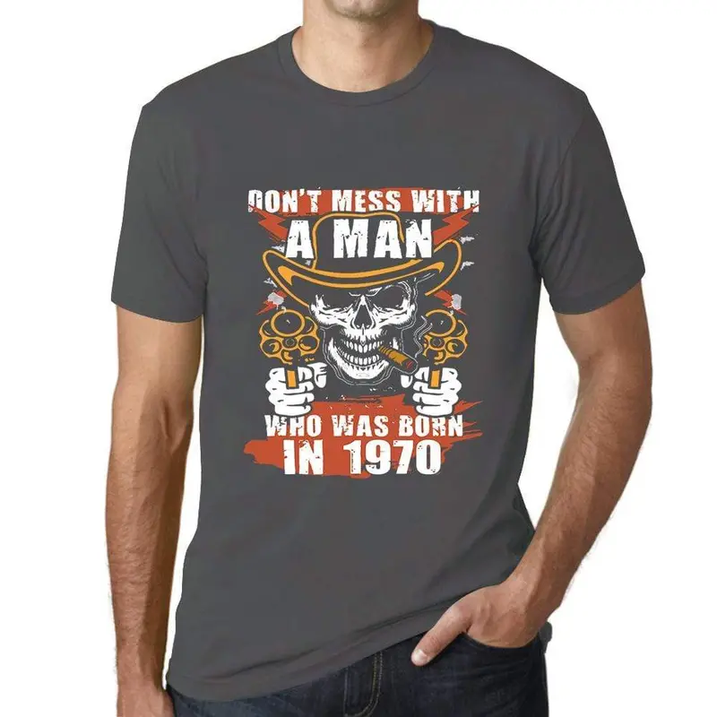 Men’s ‘Don’t Mess With Me’ Born Tough Graphic T-Shirt – Bold Statement Tee