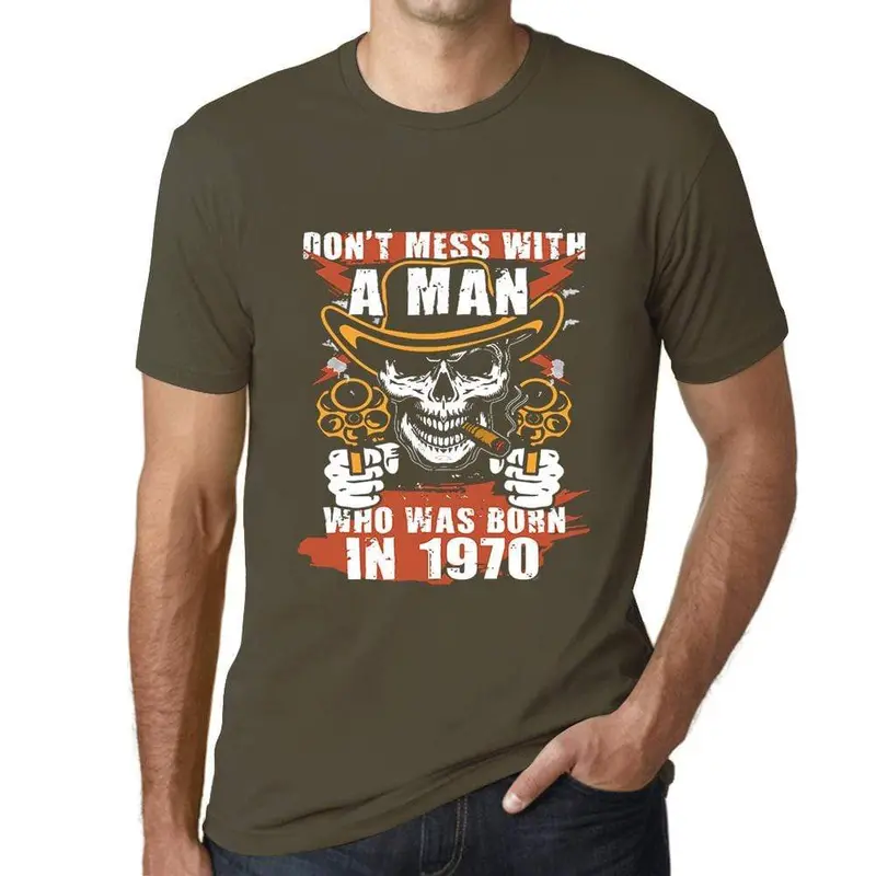 Men’s ‘Don’t Mess With Me’ Born Tough Graphic T-Shirt – Bold Statement Tee
