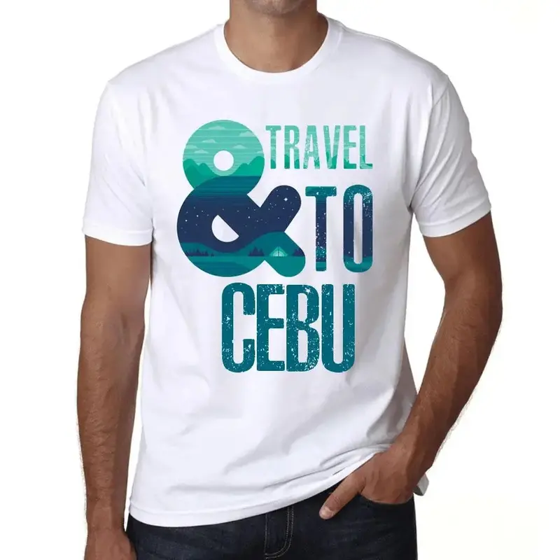 Men's Graphic T-Shirt And Travel To Cebu Eco-Friendly Limited Edition Short Sleeve Tee-Shirt Vintage Birthday Gift Novelty 1