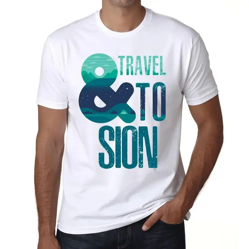Men's Graphic T-Shirt And Travel To Sion Eco-Friendly Limited Edition Short Sleeve Tee-Shirt Vintage Birthday Gift Novelty 1