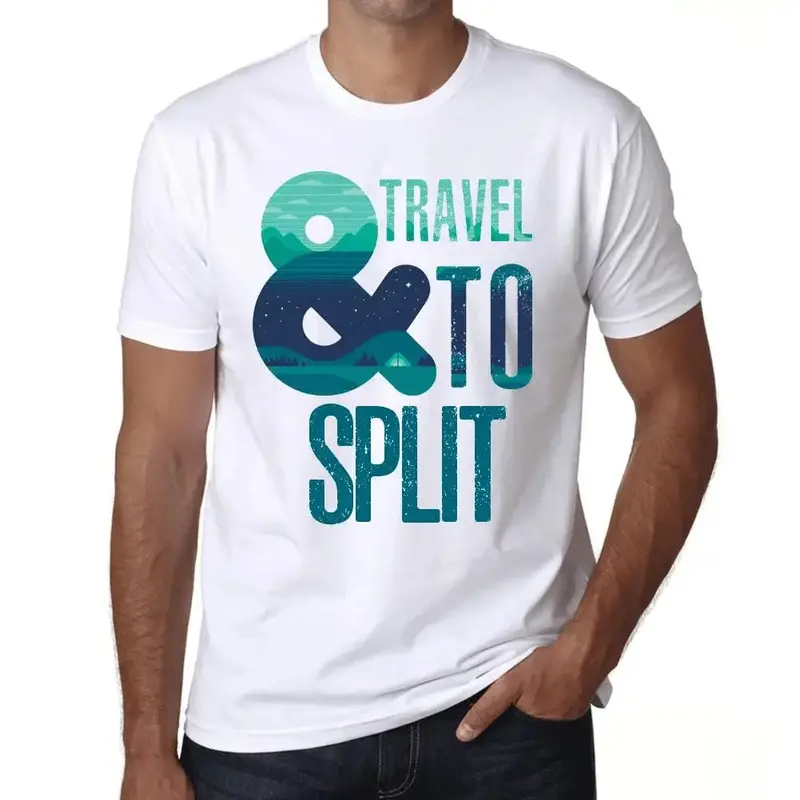 Men's Graphic T-Shirt And Travel To Split Eco-Friendly Limited Edition Short Sleeve Tee-Shirt Vintage Birthday Gift Novelty 1