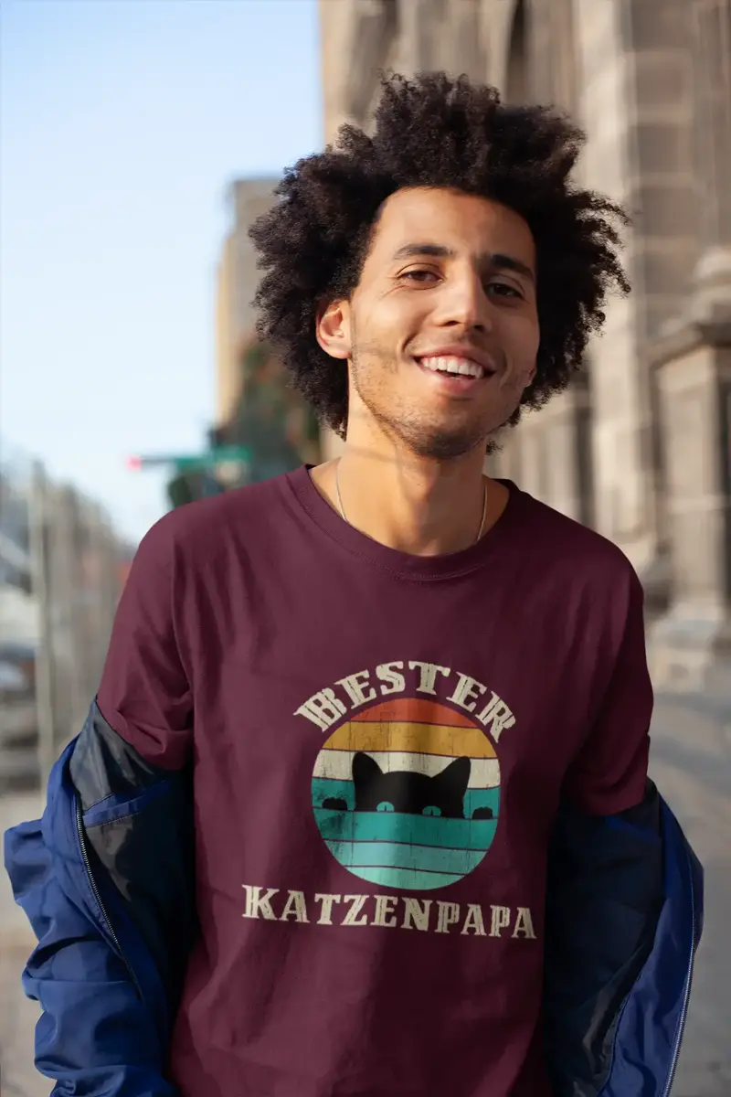Men's Graphic T-Shirt Bester Katzenpapa Gift Idea 1