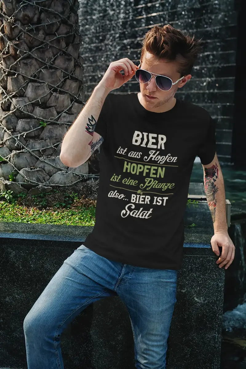 Men’S Graphic T-Shirt Bier Ist Salat Gift Idea 1