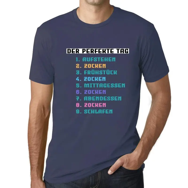 Men’S Graphic T-Shirt Der Perfekte Tag Lustige Zocker Gamer Gaming Military Green Gift Idea 12