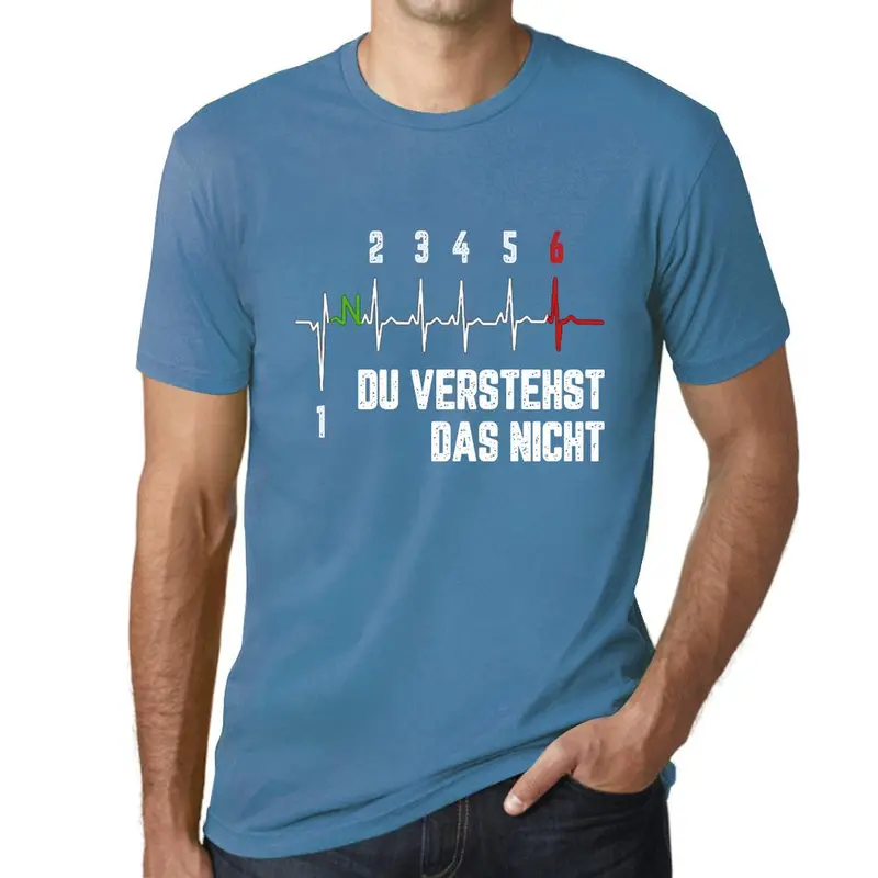 Men’S Graphic T-Shirt Du Verstehst Das Nicht 6 Aqua Gift Idea 1