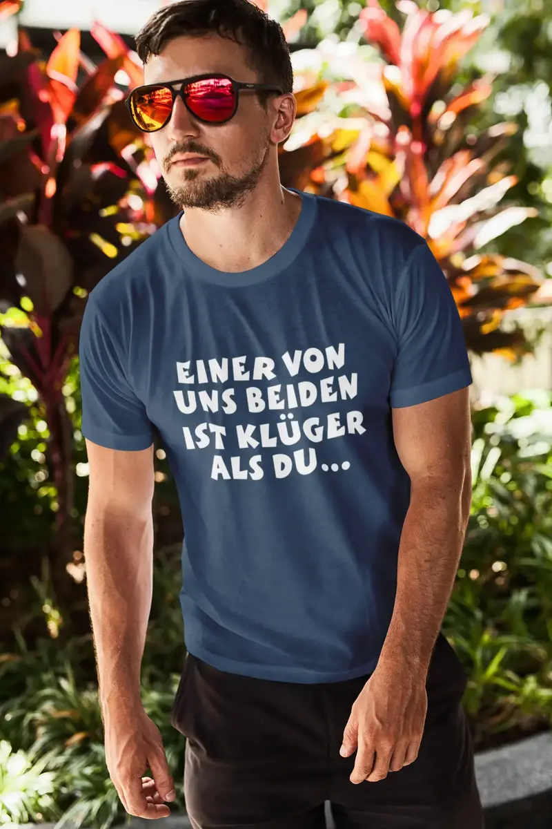 Men’S Graphic T-Shirt Einer Von Uns Beiden Ist Klüger Als Du Military Green Gift Idea 10