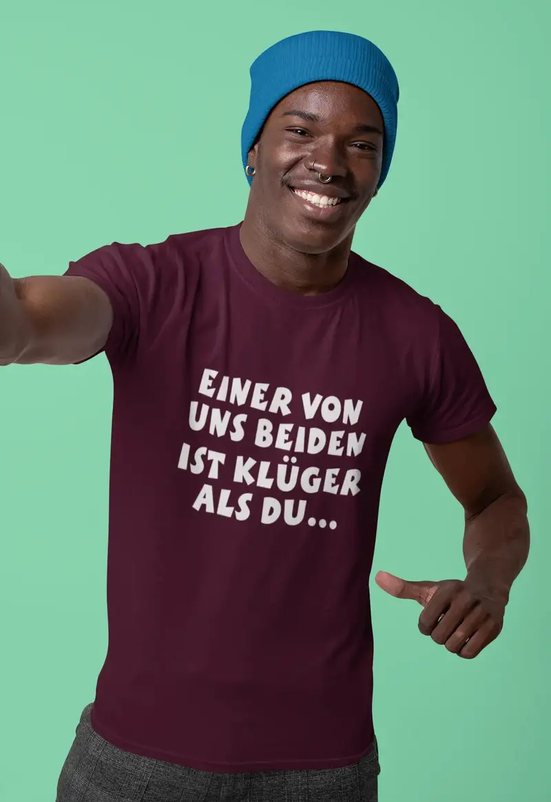 Men’S Graphic T-Shirt Einer Von Uns Beiden Ist Klüger Als Du Military Green Gift Idea 11