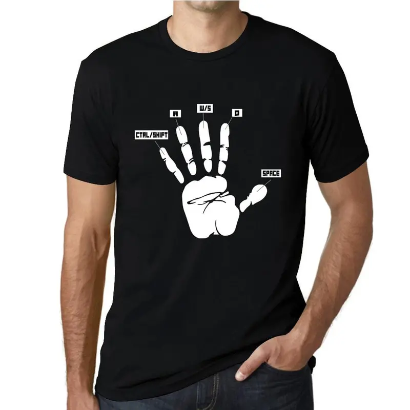 Men's Graphic T-Shirt Gamer Handprint Idea Gift 1
