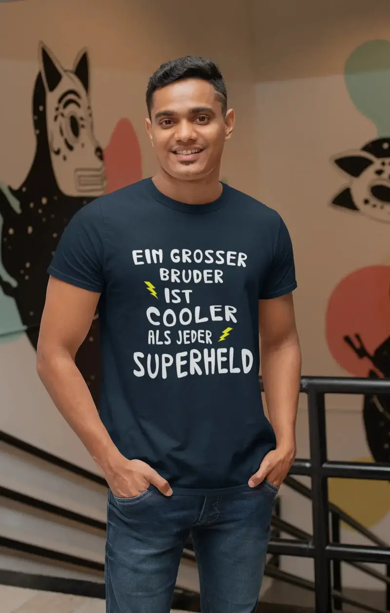 Men's Graphic T-Shirt Grosser Bruder Cooler Superheld Idea Gift 1