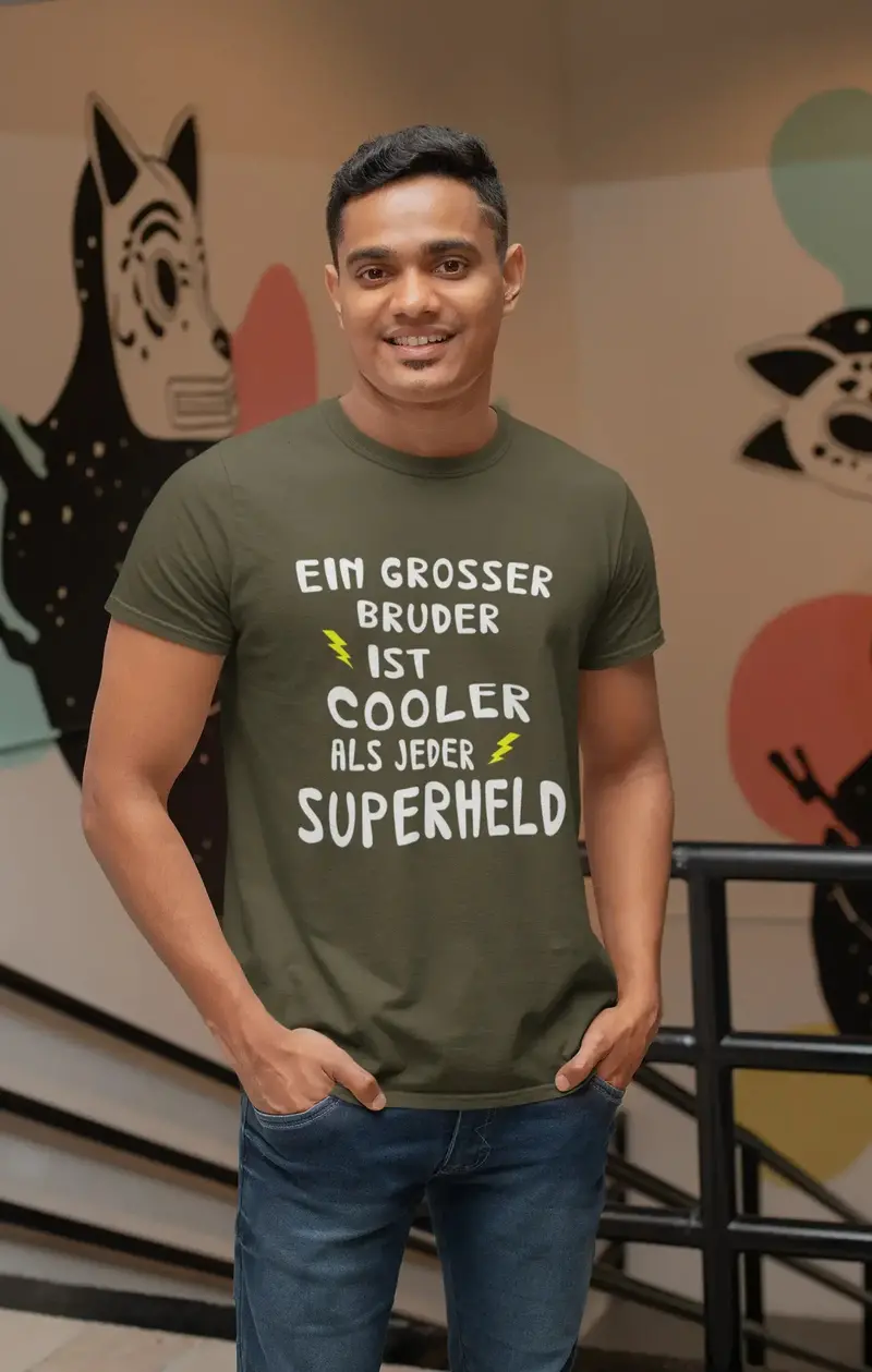Men's Graphic T-Shirt Grosser Bruder Cooler Superheld Idea Gift 2