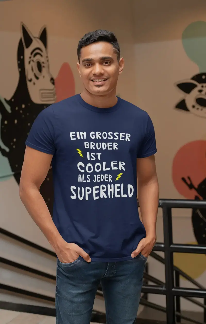 Men's Graphic T-Shirt Grosser Bruder Cooler Superheld Idea Gift 3