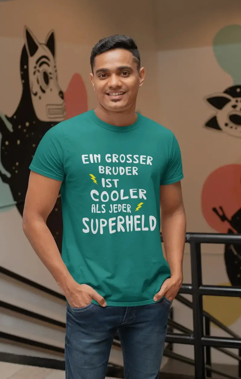 Men's Graphic T-Shirt Grosser Bruder Cooler Superheld Idea Gift 4