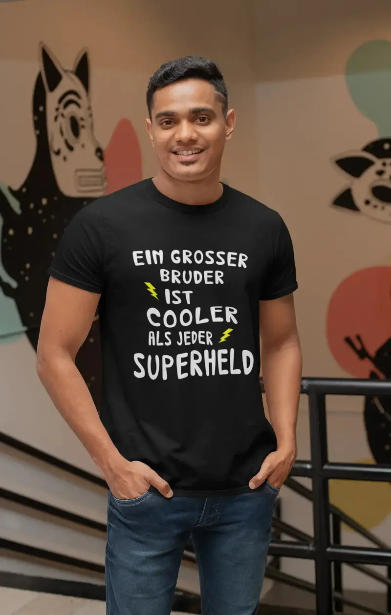 Men's Graphic T-Shirt Grosser Bruder Cooler Superheld Idea Gift 5