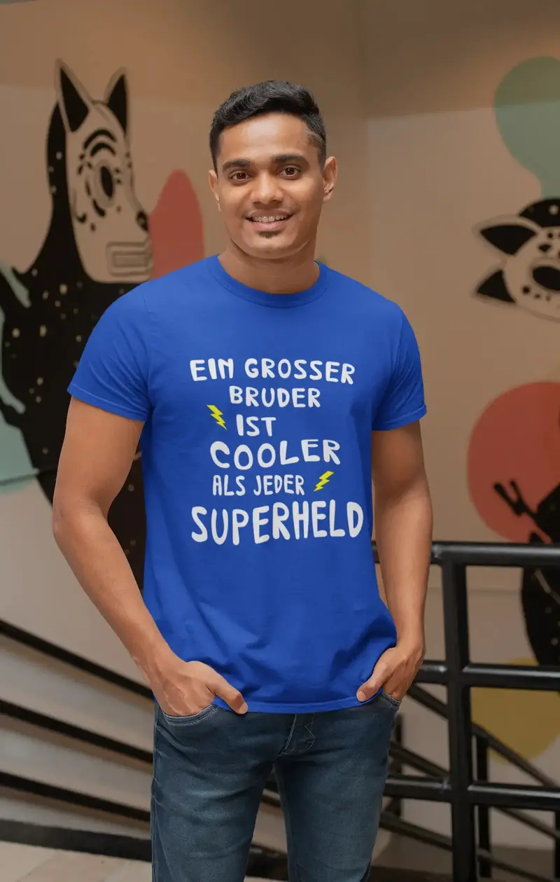 Men's Graphic T-Shirt Grosser Bruder Cooler Superheld Idea Gift 8