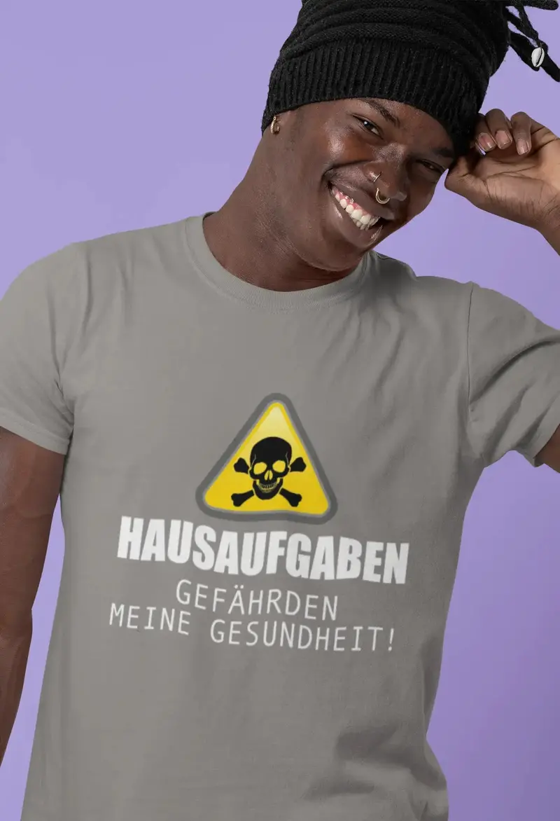 Men’S Graphic T-Shirt Hausaufgaben Gefährden Meine Gesundheit Military Green Gift Idea 1