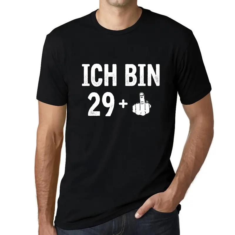 Men's Graphic T-Shirt Ich Bin 29 Plus Mittelfinger Gift Idea 1
