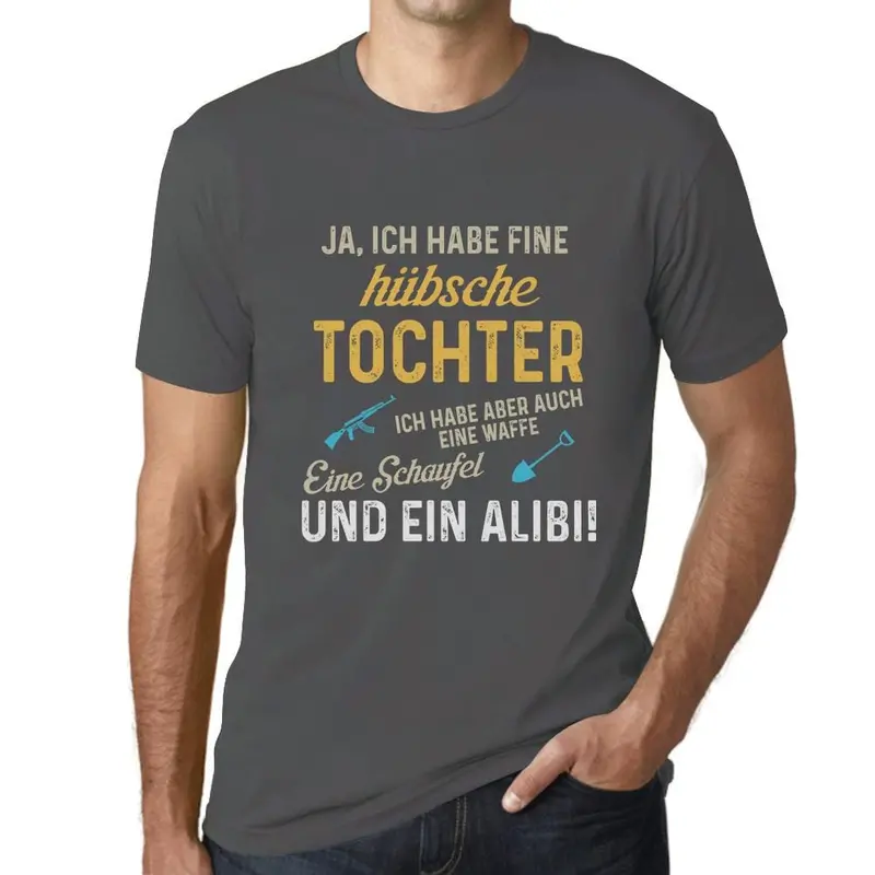 Men’S Graphic T-Shirt Ich Habe Eine Hübsche Tochter Gift Idea 10