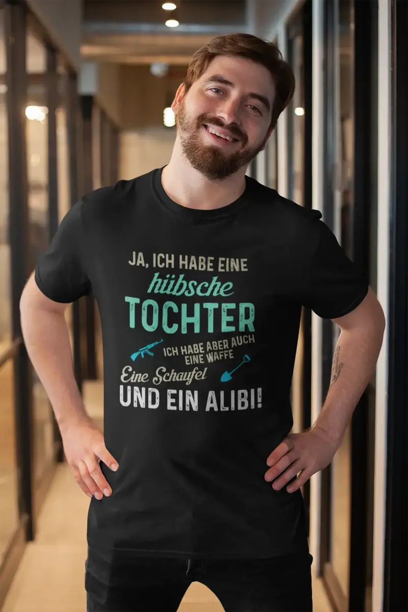 Men’S Graphic T-Shirt Ich Habe Eine Hübsche Tochter Gift Idea 2