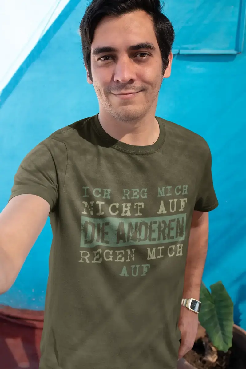 Men's Graphic T-Shirt Ich Reg Mich Nicht Auf Gift Idea 1