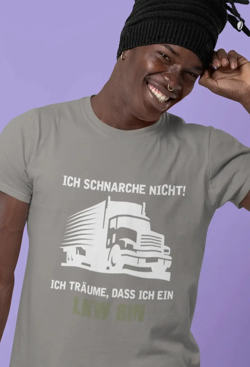 Men’S Graphic T-Shirt Ich Schnarche Nicht - Ich Träume, Dass Ich Ein Lkw Bin Lustig Military Green Gift Idea 1