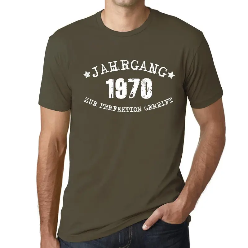 Men’S Graphic T-Shirt Jahrgang Jahr Alter Zur Perfektion Military Green Gift Idea 1