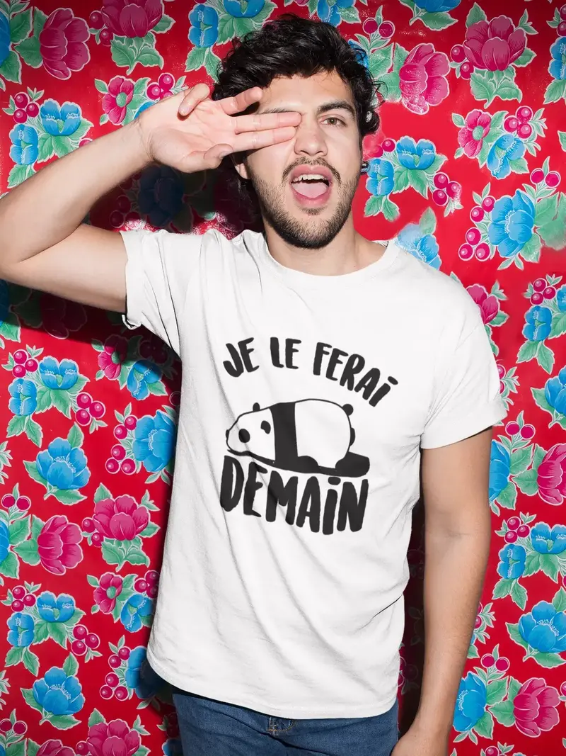 Men's Graphic T-Shirt Je Le Ferai Demain Idea Gift 1