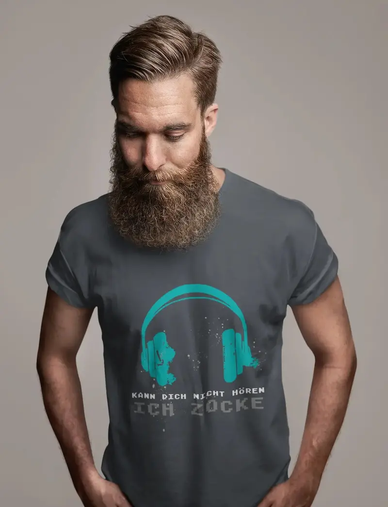 Men’S Graphic T-Shirt Kann Dich Nicht Hören - Ich Zocke Gift Idea 1