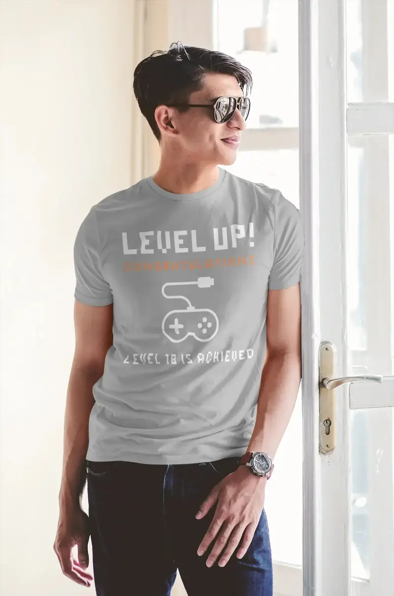 Men's Graphic T-Shirt Level Up! Level Achieved Gift Idea 10