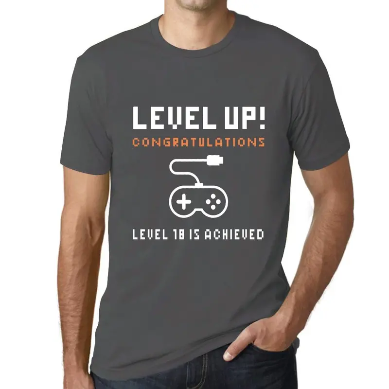 Men's Graphic T-Shirt Level Up! Level Achieved Gift Idea 12