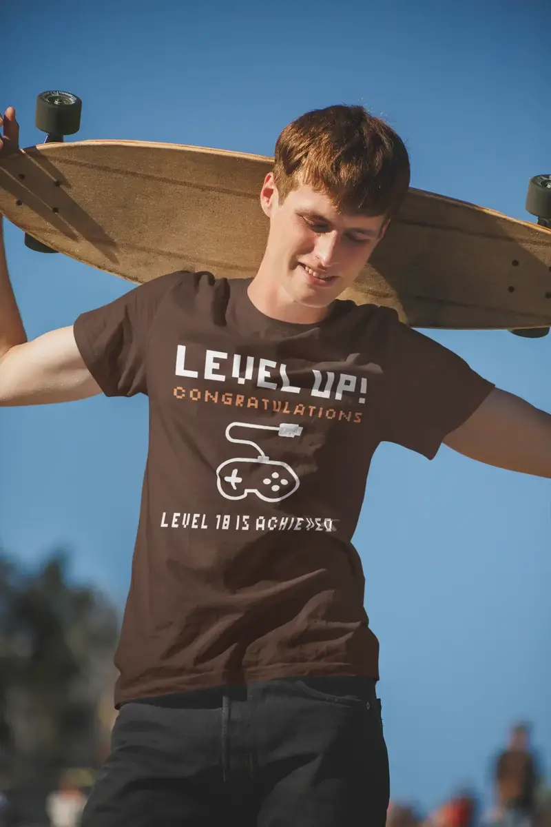 Men's Graphic T-Shirt Level Up! Level Achieved Gift Idea 5