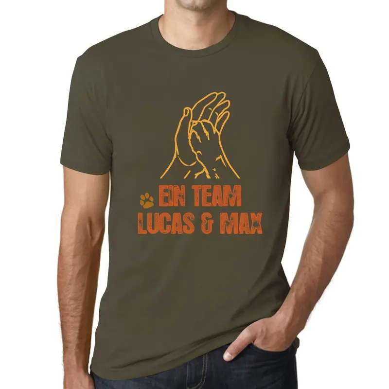 Men’S Graphic T-Shirt Limitiert Ein Team Personalisiert Fügen Sie Ihren Eigenen Text Military Green Gift Idea 1