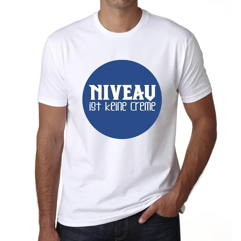 Men’S Graphic T-Shirt Niveau Ist Keine Creme White Gift Idea 1