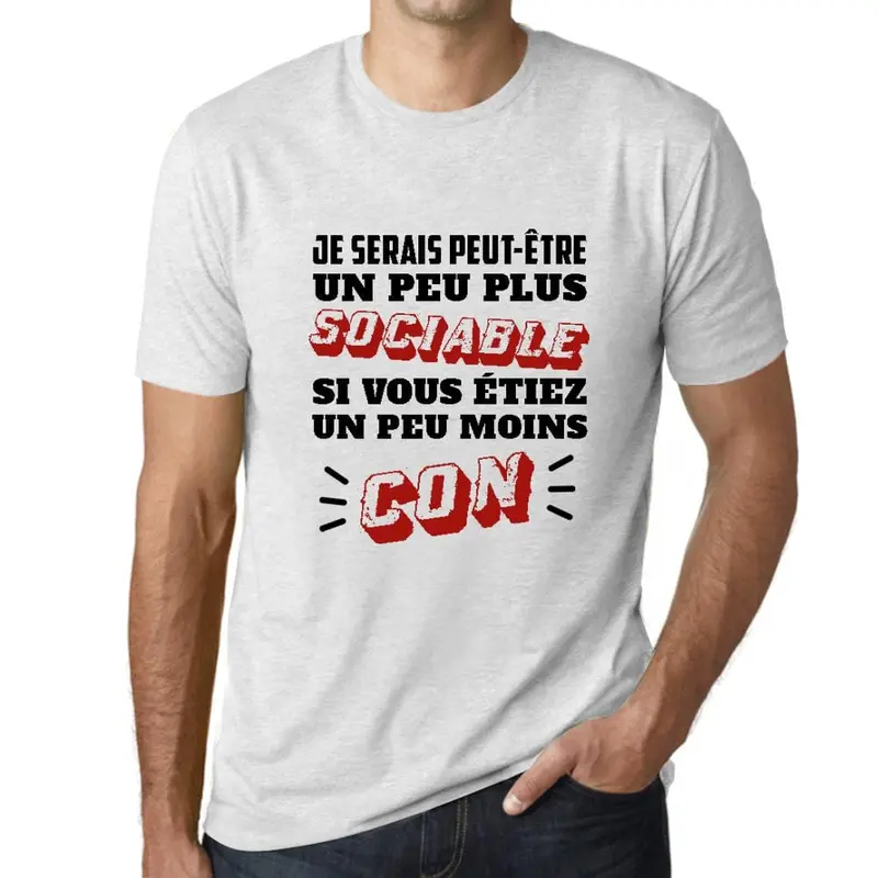Men's Graphic T-Shirt Plus Sociable Moins Con Gift Idea 1