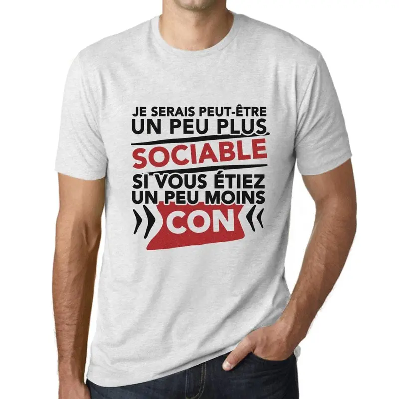 Men's Graphic T-Shirt Plus Sociable Moins Con Gift Idea 1