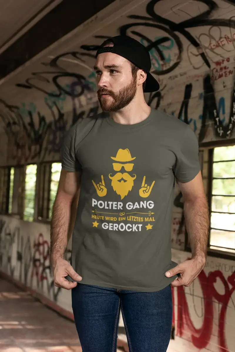 Men's Graphic T-Shirt Polter Gang Gerockt Idea Gift 1