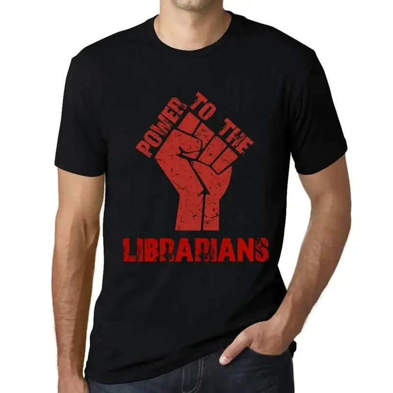 Men's Graphic T-Shirt Power To The Librarians Eco-Friendly Limited Edition Short Sleeve Tee-Shirt Vintage Birthday Gift Novelty 1