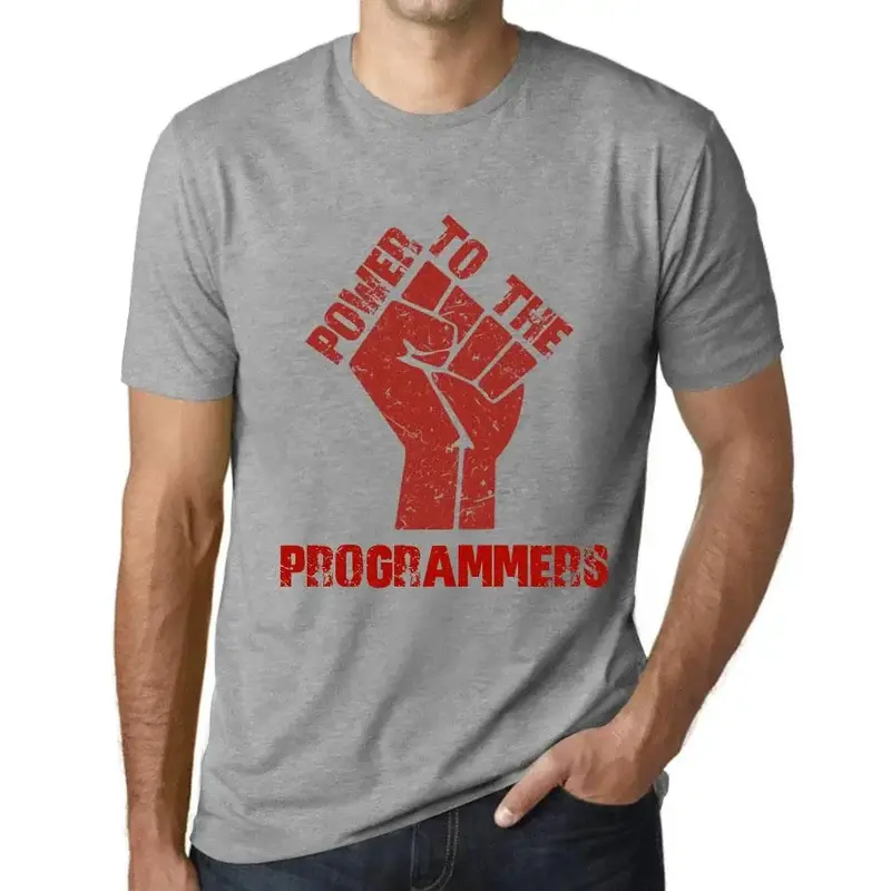Men's Graphic T-Shirt Power To The Programmers Eco-Friendly Limited Edition Short Sleeve Tee-Shirt Vintage Birthday Gift Novelty 1