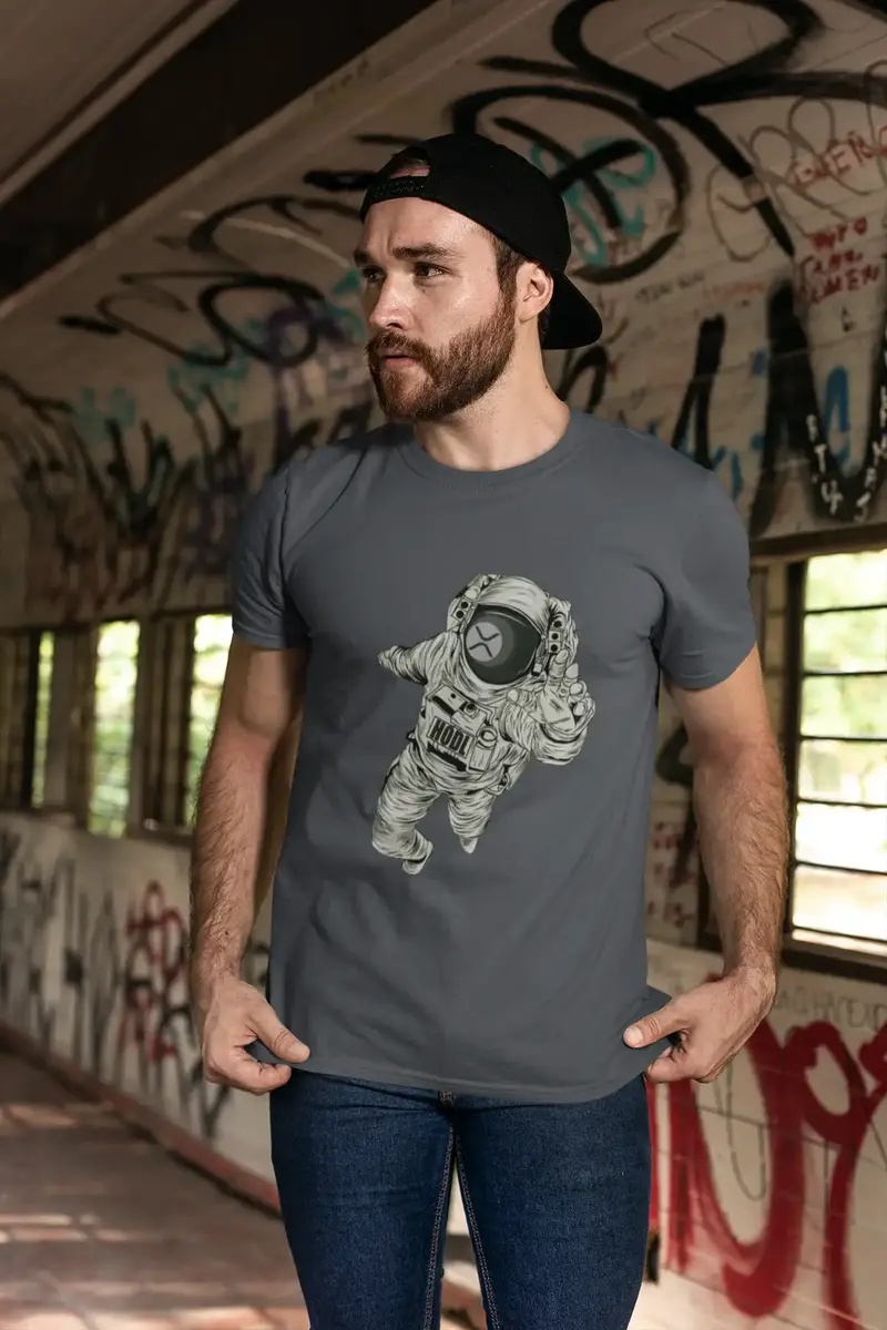 Men’S Graphic T-Shirt Ripple Logo Xrp Moon Cryptocurrency Aqua Gift Idea 1