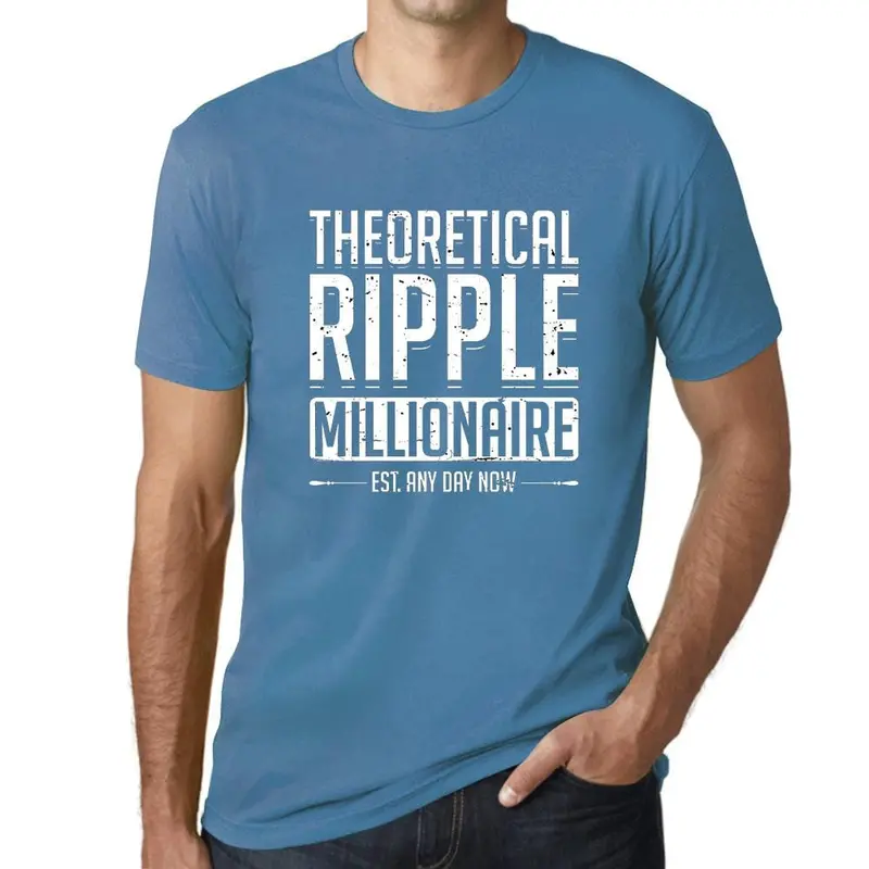 Men’S Graphic T-Shirt Ripple Millionaire Cryptocurrency Aqua Gift Idea 1
