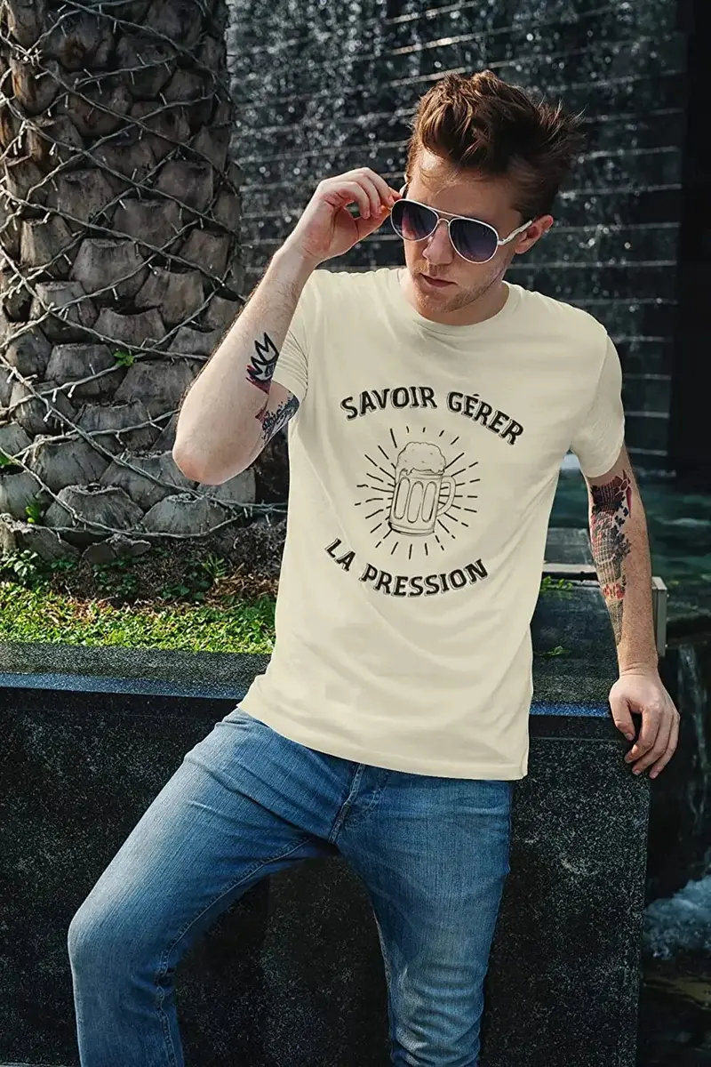 Men's Graphic T-Shirt Savoir Gérer La Pression Idea Gift 1