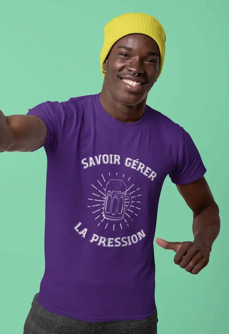 Men's Graphic T-Shirt Savoir Gérer La Pression Idea Gift 3