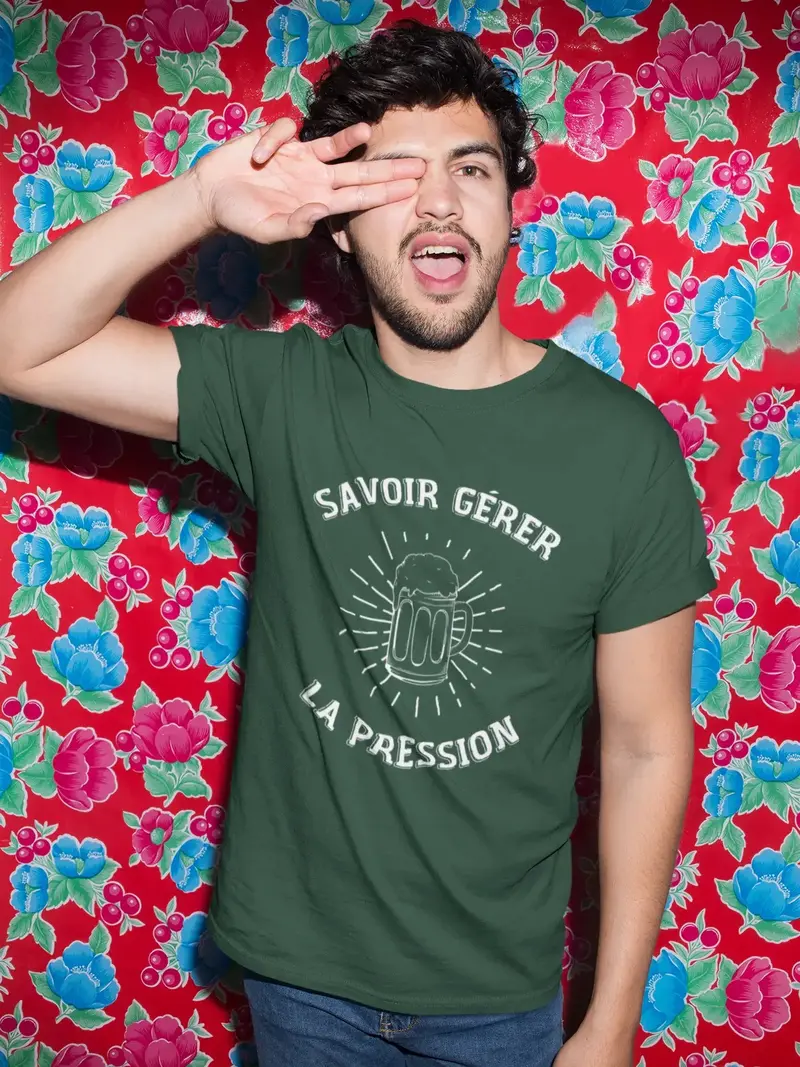 Men's Graphic T-Shirt Savoir Gérer La Pression Idea Gift 7