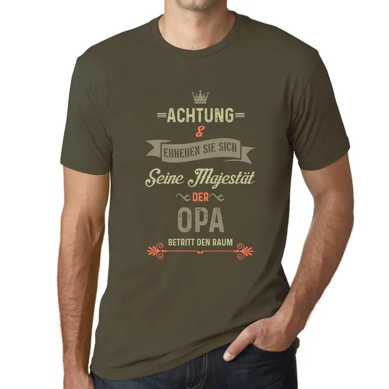 Men’S Graphic T-Shirt Seine Majestät Der Opa Military Green Gift Idea 2