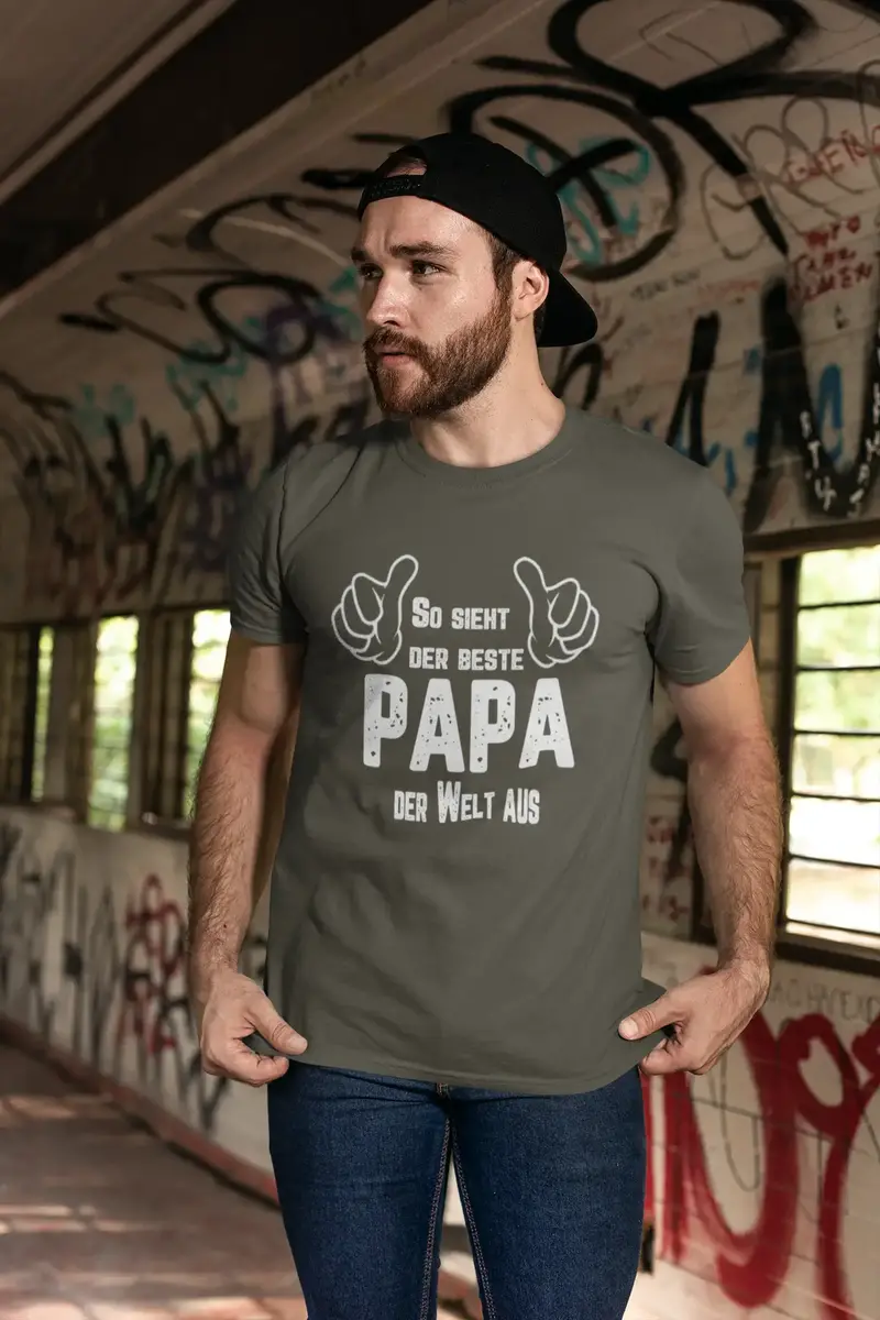 Men's Graphic T-Shirt So Sieht Der Beste Papa Der Welt Aus Gift Idea 1