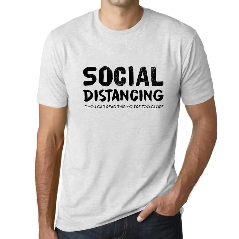 Men’S Graphic T-Shirt Social Distancing - If You Can Read This Vintage White Gift Idea 1