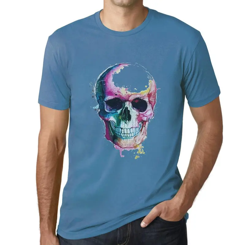 Men’S Graphic T-Shirt Sugar Skull Gothic Festival Aqua Gift Idea 1