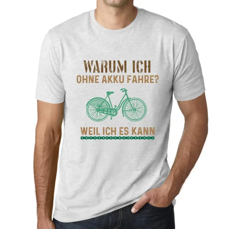 Men’S Graphic T-Shirt Warum Ich Ohne Akku Fahre Military Green Gift Idea 11