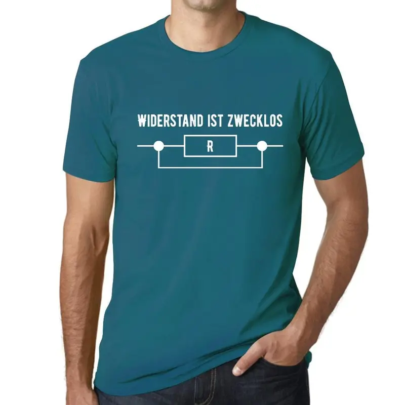 Men’S Graphic T-Shirt Widerstand Ist Zwecklos Lustige Military Green Gift Idea 12
