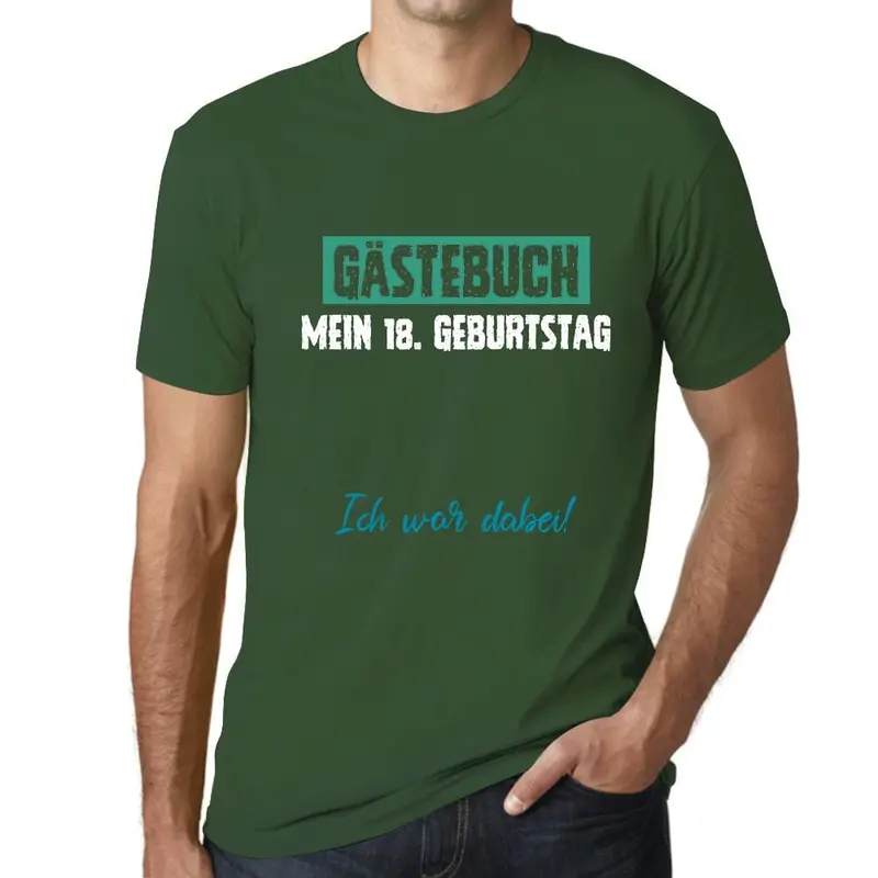 Men’s Military Green 18th Birthday T-Shirt: ‘Turning 18 — Officially Adult (Sort Of)’